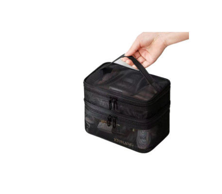Simplicity Double layer mesh makeup bag