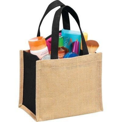 Natural Materials Mini Jute Gift Tote-Make your brand ubiquitous