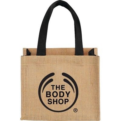 Natural Materials Mini Jute Gift Tote-Make your brand ubiquitous