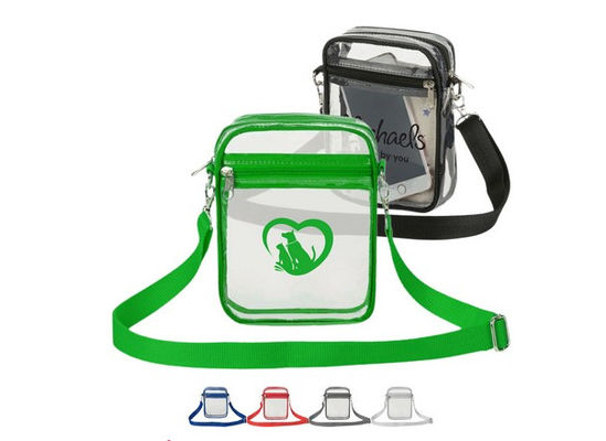 Clear Transparent PVC Crossbody Stadium Bag-Make your brand ubiquitous