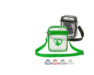 Clear Transparent PVC Crossbody Stadium Bag-Make your brand ubiquitous