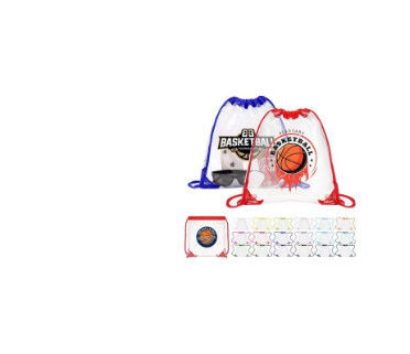 Customization FULL COLOR Clear Drawstring Backpack -Make your brand ubiquitous