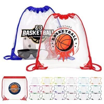 Customization FULL COLOR Clear Drawstring Backpack -Make your brand ubiquitous