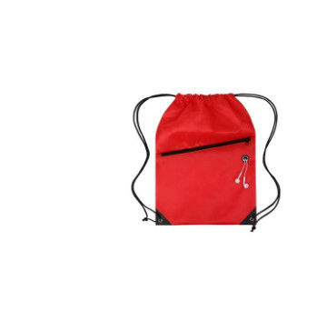 Customization Drawstring Backpack with Front Zipper Pocket-Make your brand ubiquitous