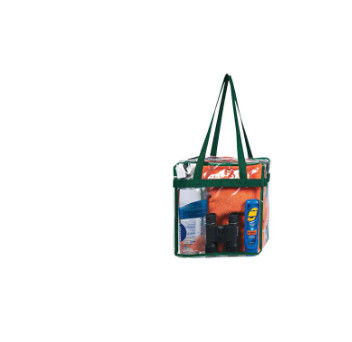 Create your own brand Small Clear PVC Zippered Tote Bag