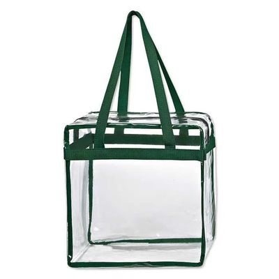 Create your own brand Small Clear PVC Zippered Tote Bag
