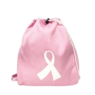 Eco-Friendly Pink Drawstring Bag: Dual Straps &amp; Secure Closure