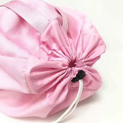 Eco-Friendly Pink Drawstring Bag: Dual Straps &amp; Secure Closure