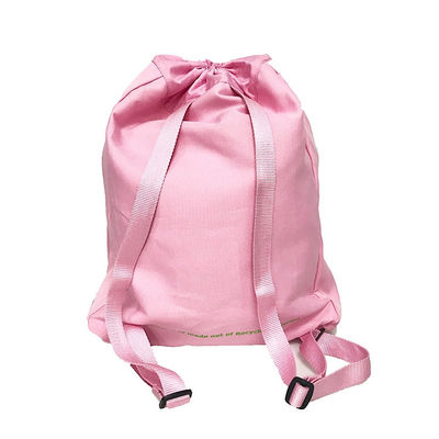 Eco-Friendly Pink Drawstring Bag: Dual Straps &amp; Secure Closure