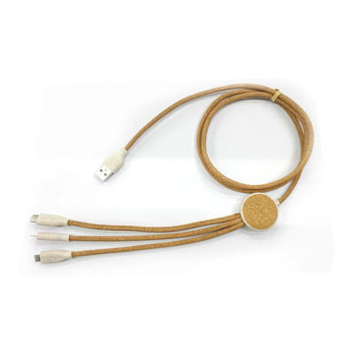 Eco-Charge: Sustainable Wheat Straw &amp; FSC Cork Cable