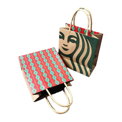 FSC Kraft Paper Bags Printed with Environmentally Friendly Soy Ink